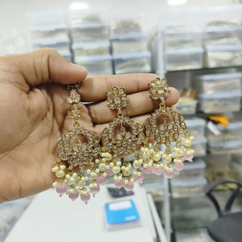 Polki Earrings and Maangteeka