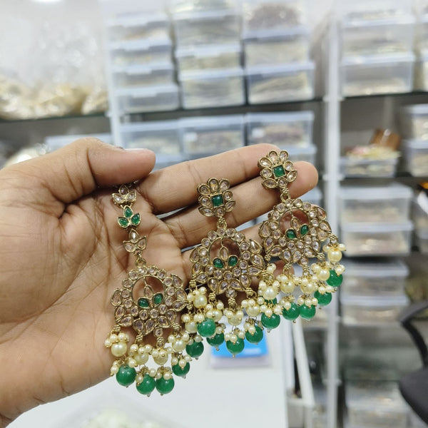 Polki Earrings and Maangteeka