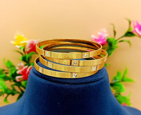 Gold Plated Statement Bangles